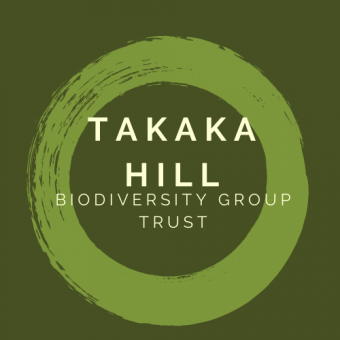 Takaka Hill Biodiversity Group Trust logo - dark green background with light green circle