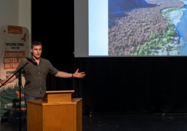 Tom presenting in Twizel, conference 2025
